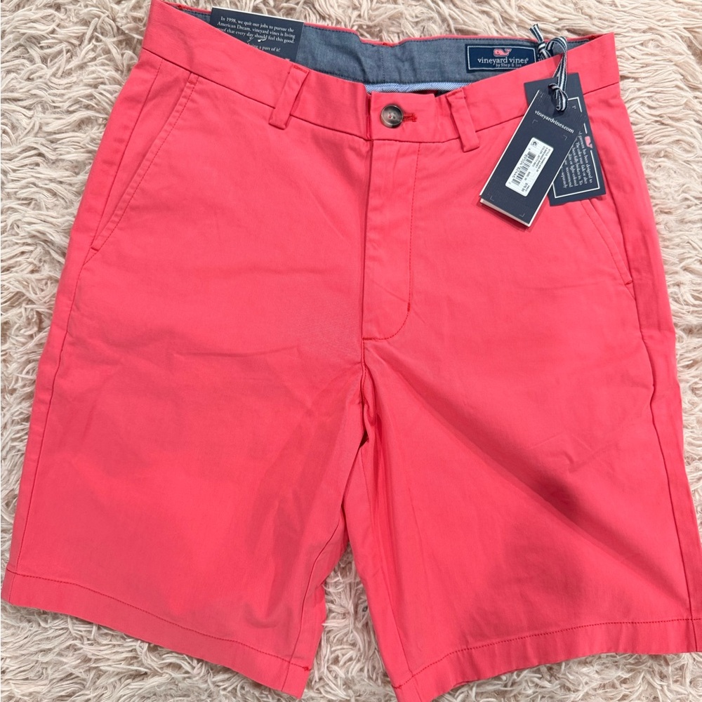 Vineyard Vines Size 30 Breaker Shorts Jetty (Red) Coral Fit 9" Cotton Mens NWT